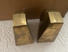 Vintage Rosenthal Netter Art Deco Fan Shaped Brass Bookends  Mcm