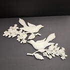 Vintage 60   s Mcm Syroco Birds And Dogwood Flower Branch Hanging Wall Art Plaque