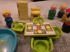 Fisher Price Little People Rooms  909 Lot Pool Table Umbrella People Etc