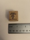 Stampin Up  2001 Hand Stamped By Wood Mounted Rubber Stamp New Rs27