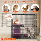 2tier Cat Cage Playpen Indoor Pet Enclosures Kitten Kennel House Detachable