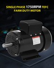 Electric Motor 3hp Farm Duty Single Phase Motor 184t 1750rpm Tefc 115 230v