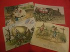 Set Of 16 Large Victorian vintage Easter Rabbit Vintage Postcard Images-set   1