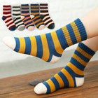 5 Pairs Kids Boys Girls Cotton Stripe Socks Warm Soft Breathable Fashion Socks
