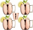 Royalty Art Moscow Mule 100  Handcrafted Pure Solid Copper Mugs Handles   