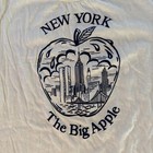 Vintage 70s New York The Big Apple Yellow Graphic T-shirt Women s Retro Tee Xl