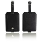 Luggage Tags For Suitcases Luggage Bag Tags Leather Travel Id Labels 2 Black
