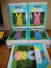 Peeps 4ft Inflatable Bunnies Easter-blue Yellow Purple Pink   Rainbow  lot Of 5 