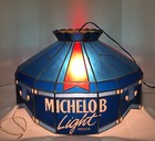 Vintage Michelob Beer Faux Stained Glass Hanging Light Lamp Sign Tiffany Style