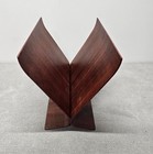 Paul Rowan For Umbra Bentwood Magazine Rack Mahogany Veneer Read