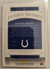 2017 Panini National Treasures Franchise Treasures Johnny Unitas  49  mem 