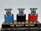 Vtg For Weighty Matters Desk Paperweight Set Urgent Today Tomorrow Original Box