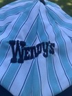 Vtg Wendy s Employee Hat Cap Newsboy Striped  1970s Usa Made Movie Tv Prop