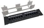 Cnaweb 12 Port Vertical Cat6 110 Rj45 Network Patch Panel 568a 568b With Bracket