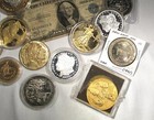 Estate Collection Vintage Art Medals   Tokens Lot Of 25 Unique Items Tkl9