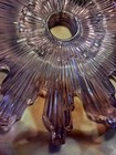 Art Deco  Lavender Art Glass  Starburst Pendant Light Shade  Vtg  Rare