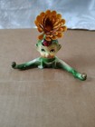 Cute Vintage Pixie- Gilner Elf Rare Collectible Figurine  With Beetle    Flower