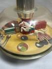 Vintage Spinning Top Plastic   Tin Horse Race Steeplechase Toy  a8 