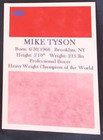Mike Tyson - Fleer Premium Heavyweight Boxing Champion Custom Card
