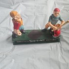 Vintage 1950s Mechanical Baseball Cast Iron Bank Hometown Battery Collectible 