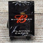 Budweiser Playing Cards Black Red Script Logo Factory Sealed N8798c Deck