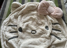 New Pottery Barn Faux Fur Hallo Kitty Beanbag Ottoman Poof Chair Cover Only 41