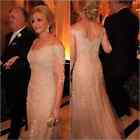 All Champagne Mother Of The Bride Dress V Neck Long Sleeves Beaded Evening Gowns