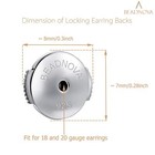 Beadnova Locking Earring Backs 925 Sterling Silver Secure Earring Backs Locki   