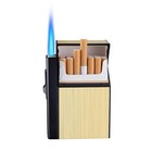 Waterproof Metal Cigarette Case With Gas Lighter Portable Storage Box