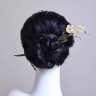 White Plum Blossom Hairpin Wooden Hanfu Hair Stick Chinese Style