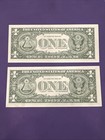2 Sequential 1957 One Dollar  1 Note Bill Uncirculated Silver Certificate