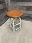 Antique Stool Wood Cast Iron Industrial Chair Vintage Piano Industrial Seat