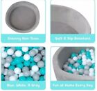Velvet Ball Pit Soft Play Foam Ball Pit Playpen For Baby Gray No Balls  new 