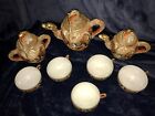 Retro Vtg 11-pc Japanese Porcelain Ceramic Satsuma Moriage Dragon Ware Tea Set
