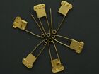 Set Of 6 Vintage Keyes And Davis Numbered Brass Navy Laundry Tag Safety Pins