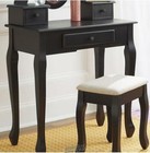 Signature Design By Ashley-vanity Black Wood Does Not Include Stool