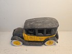 Vintage Arcade Cast Iron Yellow Cab Taxi With Driver 8 5 Inches