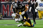 Rookie 87 Cade Stover Wildcard Game-used Facemask Texans Win Vs Chargers 1 11 25
