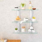 Danya B  Bathroom Shelving Unit     Decorative Wall-mount 3-tier Adjustable Glass