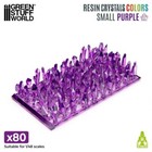 Violet Resin Crystals - Small - Miniature Bases Figures Aos Tow Wargames