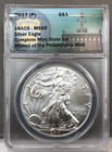 2017 P S W American Silver Eagle Anacs Ms69 3-coin Set   Special One Day Labels
