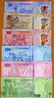 Set Mozambique 20-50-100-200-500-100 Meticais 2024 P-155-156-157-158-159-160 Unc