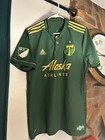 Adidas Portland Timbers Jersey Mens L Green Mls Authentic Home Soccer