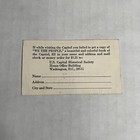 United States Capitol Tour Souvenir Card Capitol Guide Force Washington Vintage
