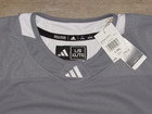 Adidas Aditeam Gray Stk Practice 3-stripe Hockey Jersey  55 Youth Size L xl