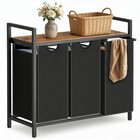 Fabric Bags Cloth Laundry Basket Laundry Sorter With 3 Pull-out Removable Oxford