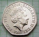 Great Britain Elizabeth Ii 2019 50 Pence  Sherlock Holmes  Unc