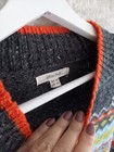 White Stuff Grey Mix Fair Isle Lambswool Blend Jumper Size 18 Uk Excellent
