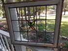 Large English Arts  craft Floral Leaded Stain-glass Window 24  X 21  0 S h Added