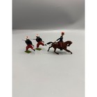 Vintage Lead Soldier Figures Set Cavalry Mounted Officer Infantry Marching